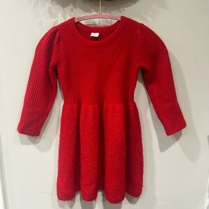 GAP Vibrant Red Knit Kids Dress